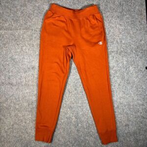 Champion Reverse Weave Joggers Mens Medium Orange Sweatpants Pants